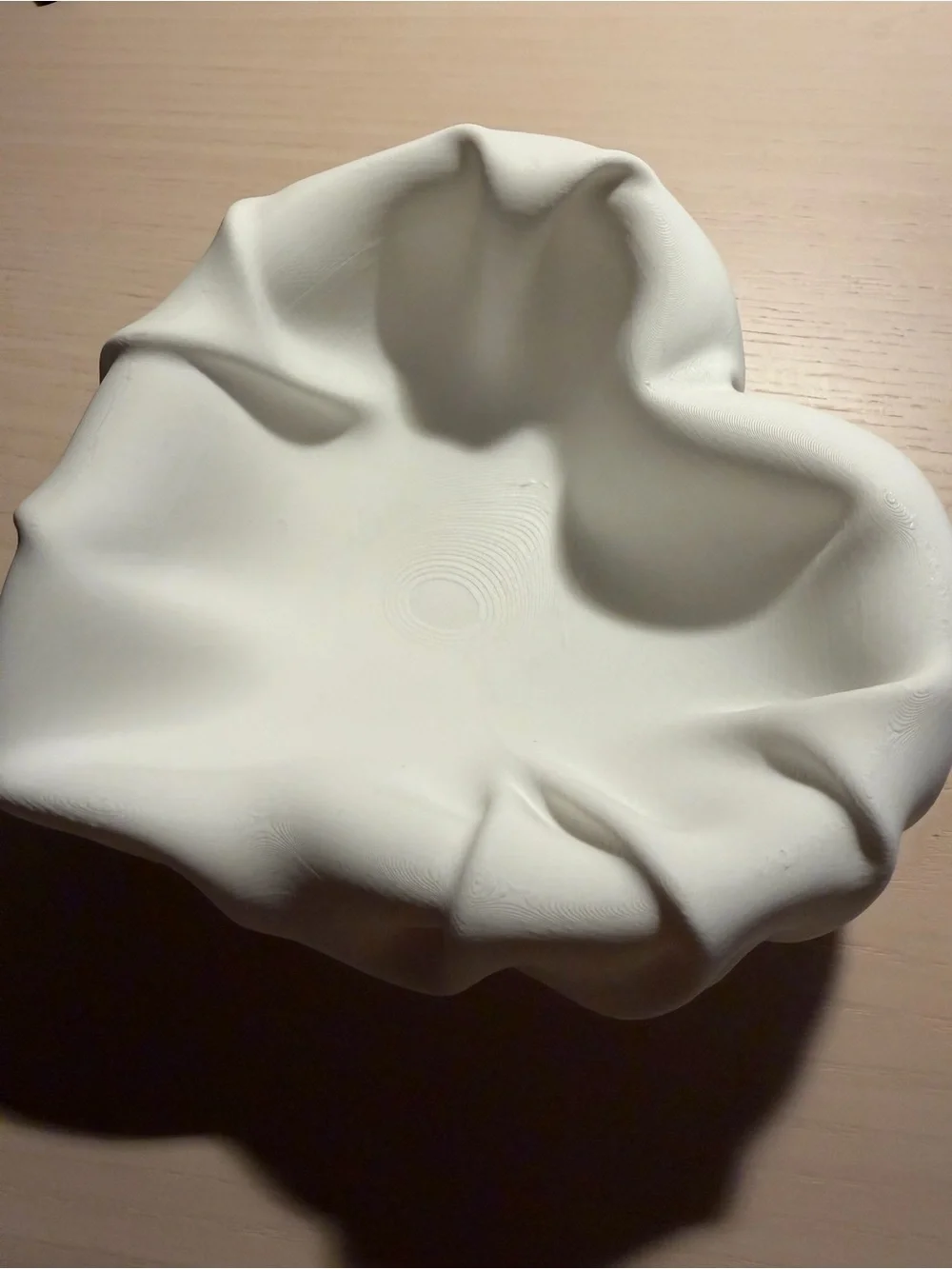 Matte Cream Heart-Shaped Decorative Bowl